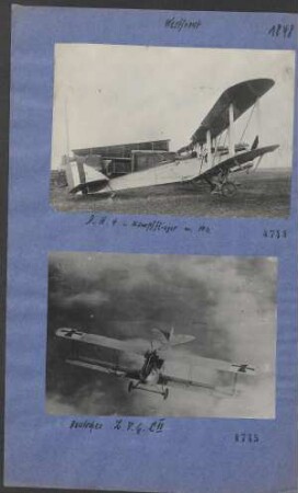 D. H. 4 - Kampfflieger mit MG