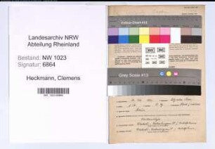 Entnazifizierung Clemens Heckmann , geb. 30.05.1890 (Inspektor)