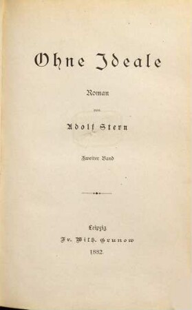 Ohne Ideale : Roman, 2
