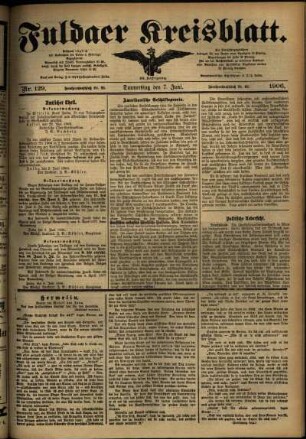 Ausgabe vom Donnerstag, den 07. Juni 1906.
