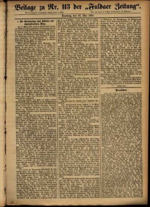 Zweite Ausgabe vom Sonntag, den 18. Mai 1890.