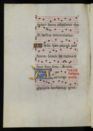 Sequentia in festo sanctae Barbarae
