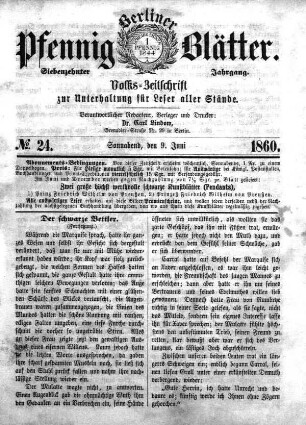 No. 24, Sonnabend, den 9. Juni