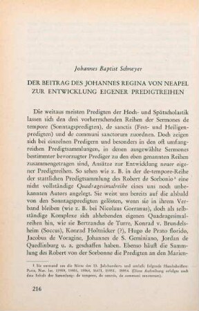 216-227 Der Beitrag des Johannes Regina von Neapel zur Entwicklung eigener Predigtreihen