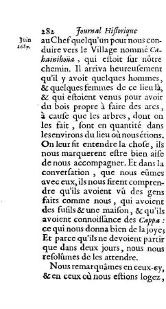 Accueil extraordinaire des Sauvages à nos Voyageurs.
