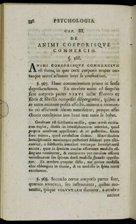 Cap. III. De Animi Corporisque Commercio