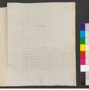 Brief von Börner, Carl Gustav an Goethe, Johann Wolfgang von
