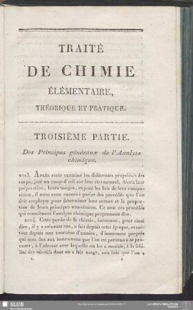 Des Principes généraux de l'Analyse chimique