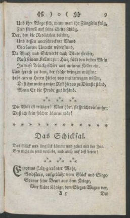 Das Schicksal