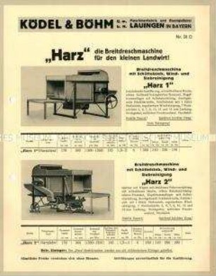 Breitdreschmaschine Typ "Harz"