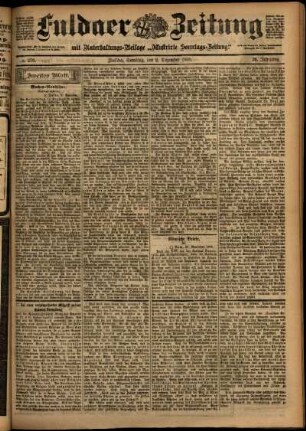 Zweite Ausgabe vom Samstag, den 02. Dezember 1899.