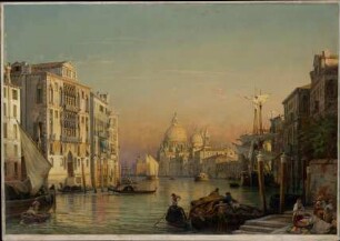 Der Canale Grande in Venedig mit Blick auf Santa Maria della Salute