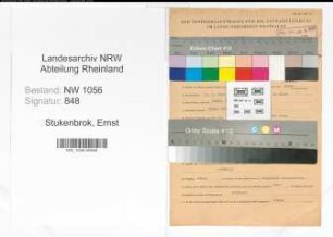 Entnazifizierung Ernst Stukenbrok , geb. 17.01.1899 (Lehrer)