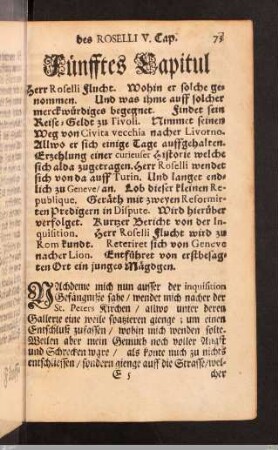 Fünfftes Capitul.
