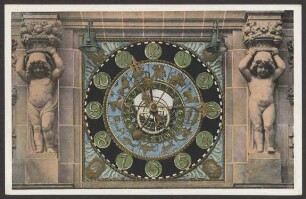 Ansichtskarte Uhr am Gebäude der Victoria-Versicherung, Lindenstraße