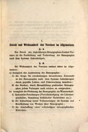 Statuten des Gabelsberger-Stenographen-Central-Vereines in München