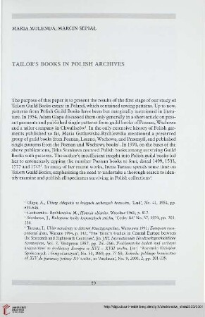 Tailor’s books in Polish archives