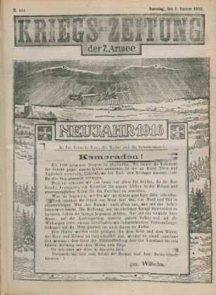 1916: Kriegszeitung der 7. Armee