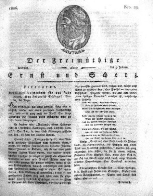 Nro. 25, Dienstag den 4. Februar 1806