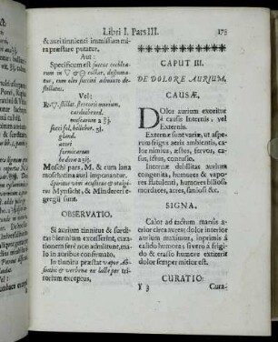 Caput III. De Dolore Aurium.