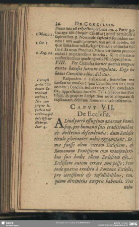 Caput VII. De Ecclesia