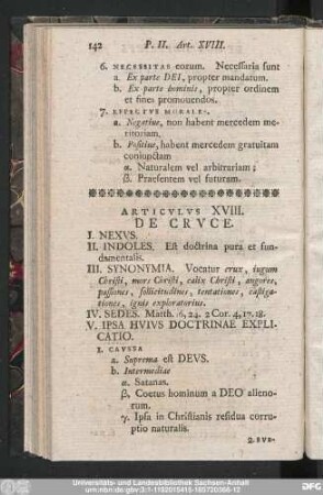 Articulus XVIII. De Cruce.