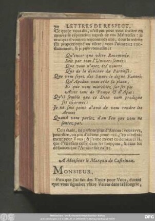 A Monsieur le Marquis de Castelnau.