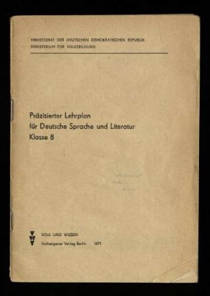 1971: Klasse 8