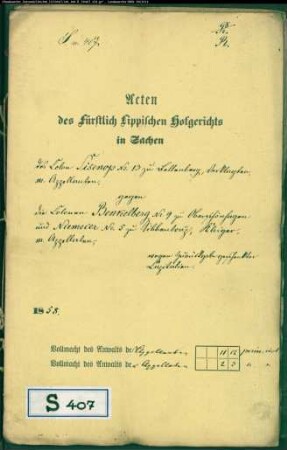 Sisenop Nr. 13 zu Bellenberg gegen Benkelberg in Oberschönhagen, Niemeier zu Sibbentrup - Rückgabe geschenkter Kapitalien