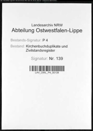 Zivilstandsregister von Hörde (G 1812). (Gemeinde: Hörde, Stadt Dortmund)