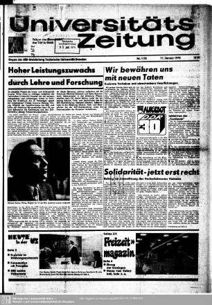 1978: Universitäts-Zeitung