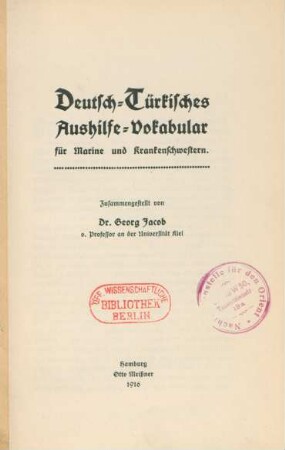 Deutsch-türkisches Aushilfe-Vokabular für Marine und Krankenschwestern