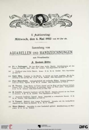 Aquarelle und Handzeichnungen aus Privatbesitz (Nr. 148-336)