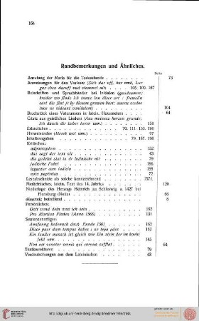 Randbemerkungen und Ähnliches