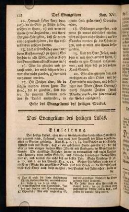 128-208, Das Evangelium des heiligen Lukas