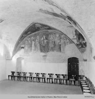 Dekoration der Ostwand und Gewölbe mit Maestà, Heiligen, thronendem Christus, Engeln und Wappen - Dekoration der Ostwand und Gewölbe mit Maestà, Heiligen, thronendem Christus, Engeln und Wappen