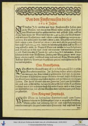 Von Kranckheiten.