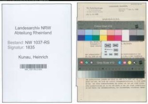 Entnazifizierung Heinrich Kunau , geb. 11.12.1889 (Studienrat)