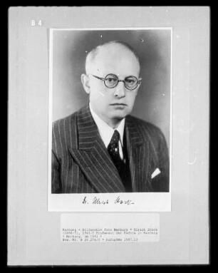 Ulrich Stock (1896-?), 1941-? Professor der Rechte in Marburg