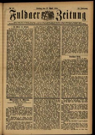 Ausgabe vom Freitag, den 27. April 1894.