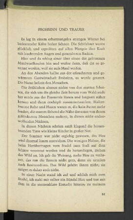 Frohsinn und Trauer