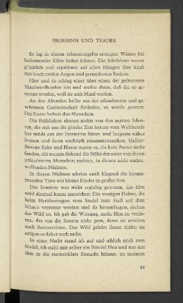 Frohsinn und Trauer