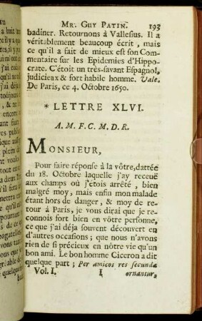 Lettre XLVI. - Lettre L.