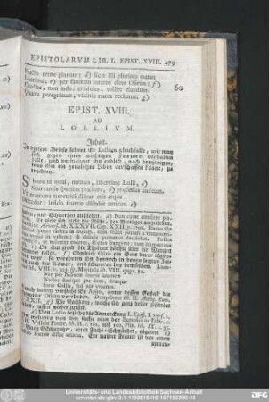 Epist. XVIII. Ad Lollium.