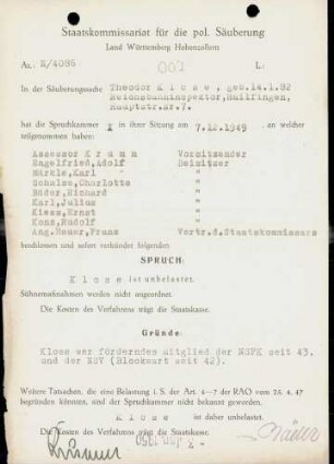 Klose, Theodor