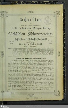 Zwecke des Sächsischen Fischereivereines