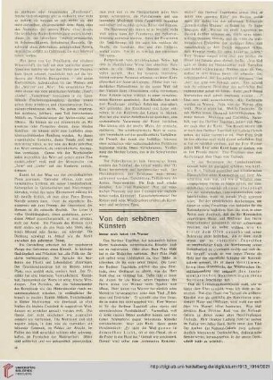 Von den Schönen Künsten