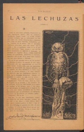 Las lechuzas : (Inédita)