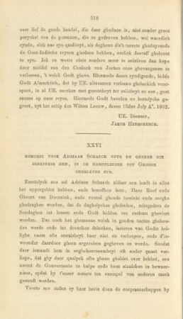 XXVI. Memorie voor Admiraal Schaeck ...
