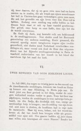 VI. Twee bewijzen van Gods zoekende liefde